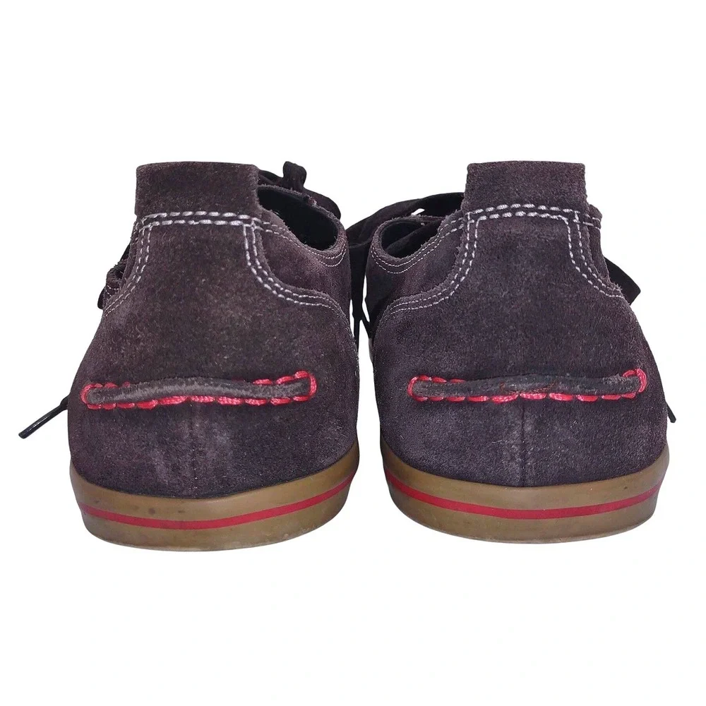 Cole Haan Dominick Boat Shoes‎ Brown Suede Nike Air Sole Mens 13M Moc Toe C09680